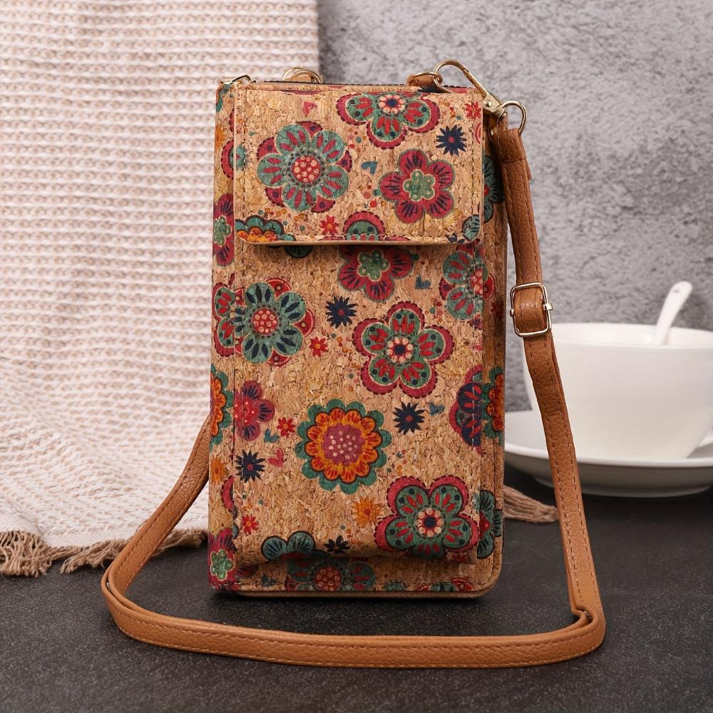 Nina | Borsa a tracolla con motivo floreale in stile boho