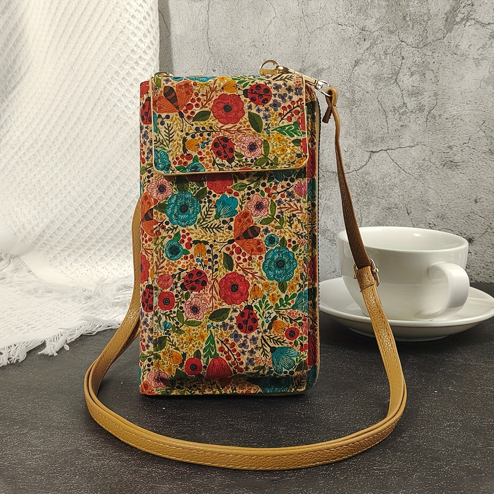 Nina | Borsa a tracolla con motivo floreale in stile boho