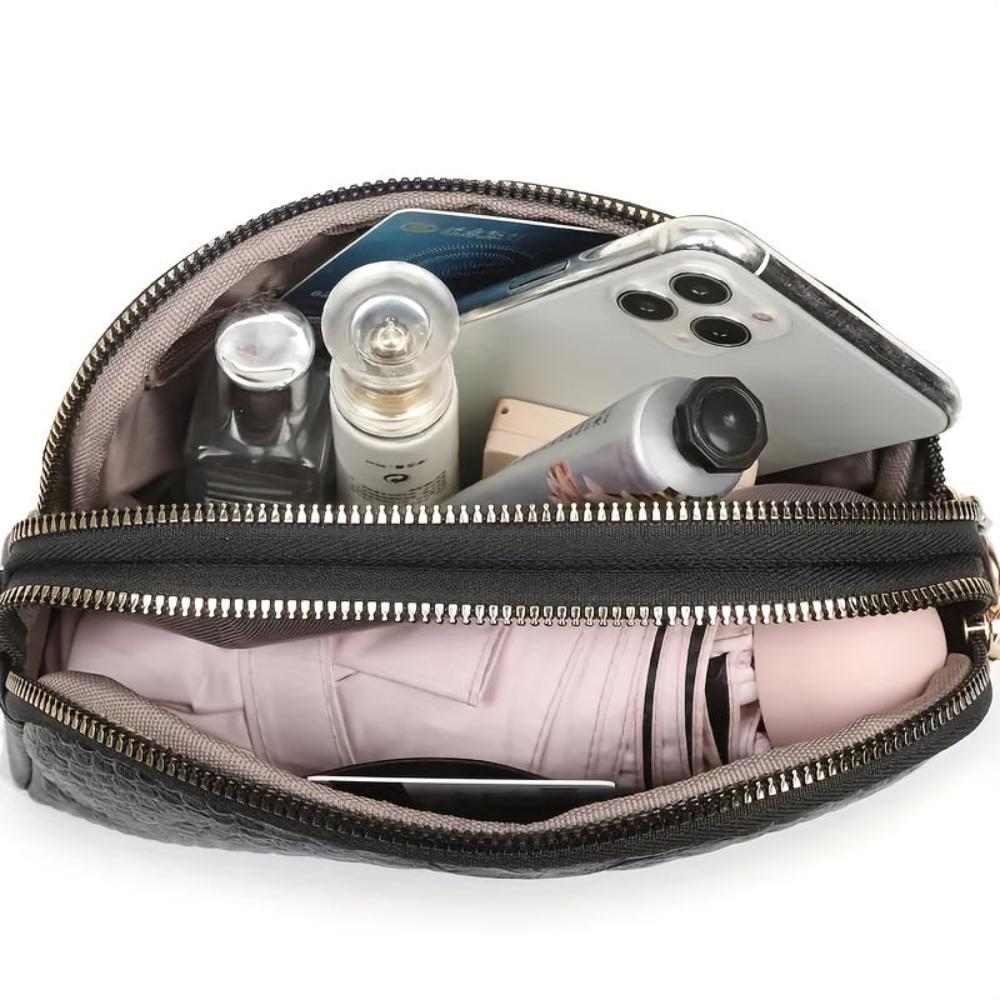 Cora | Bellissima mini borsa a tracolla in similpelle con motivo coccodrillo